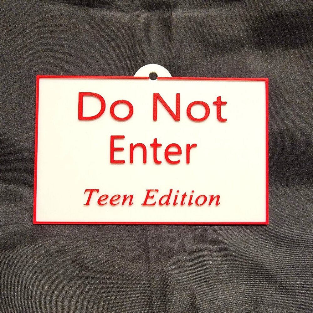 Warning Sign - Do Not Enter - Teen Edition